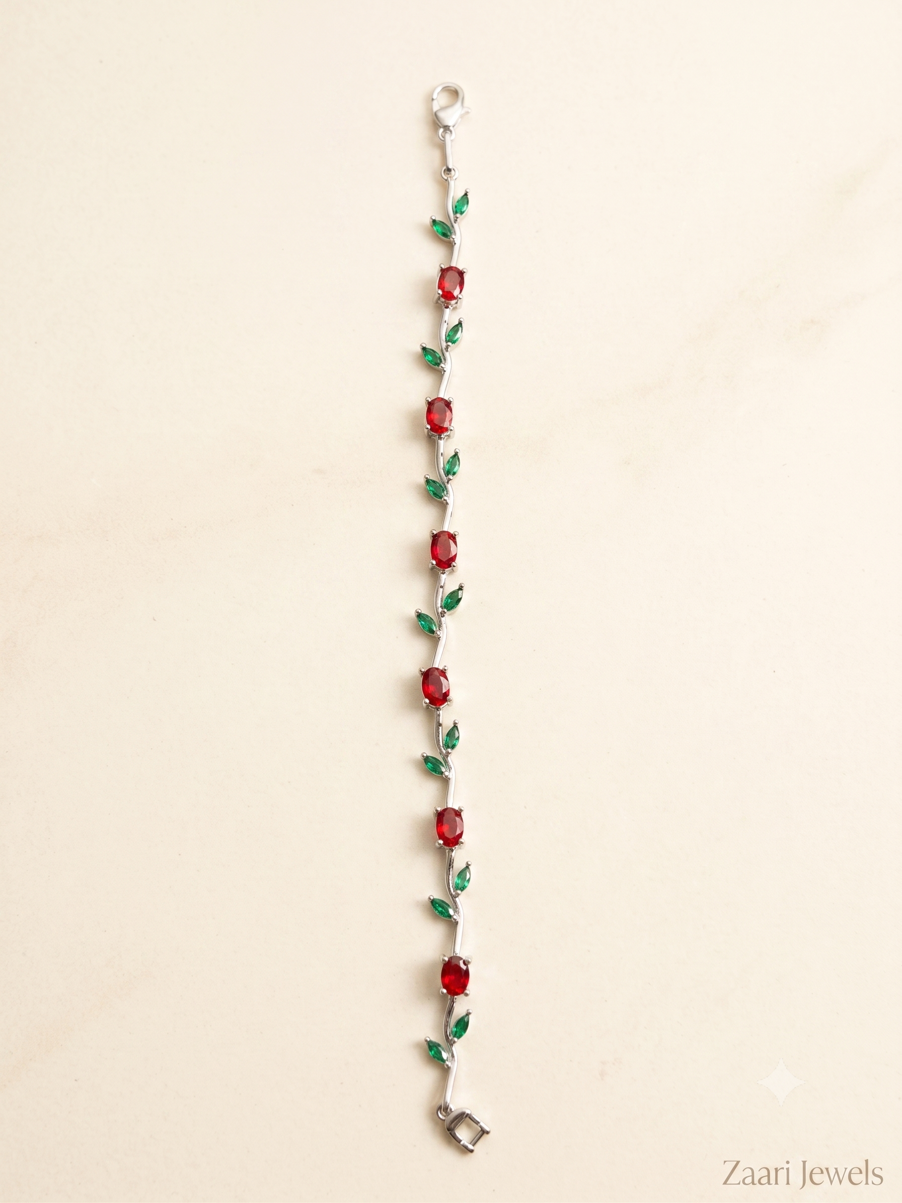Zaari Jewels Floral Tulip Vine Bracelet Collection