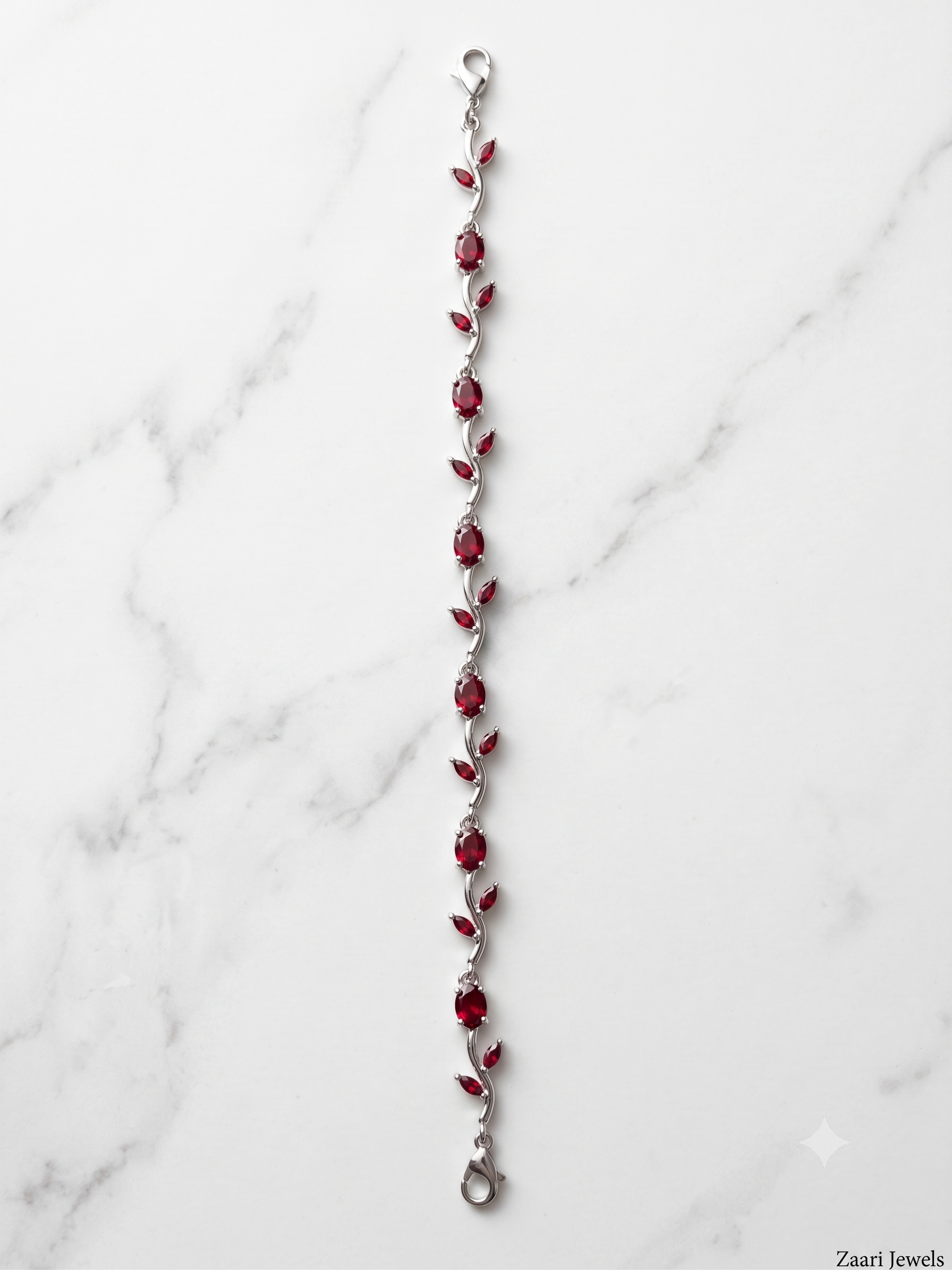 Zaari Jewels Floral Tulip Vine Bracelet