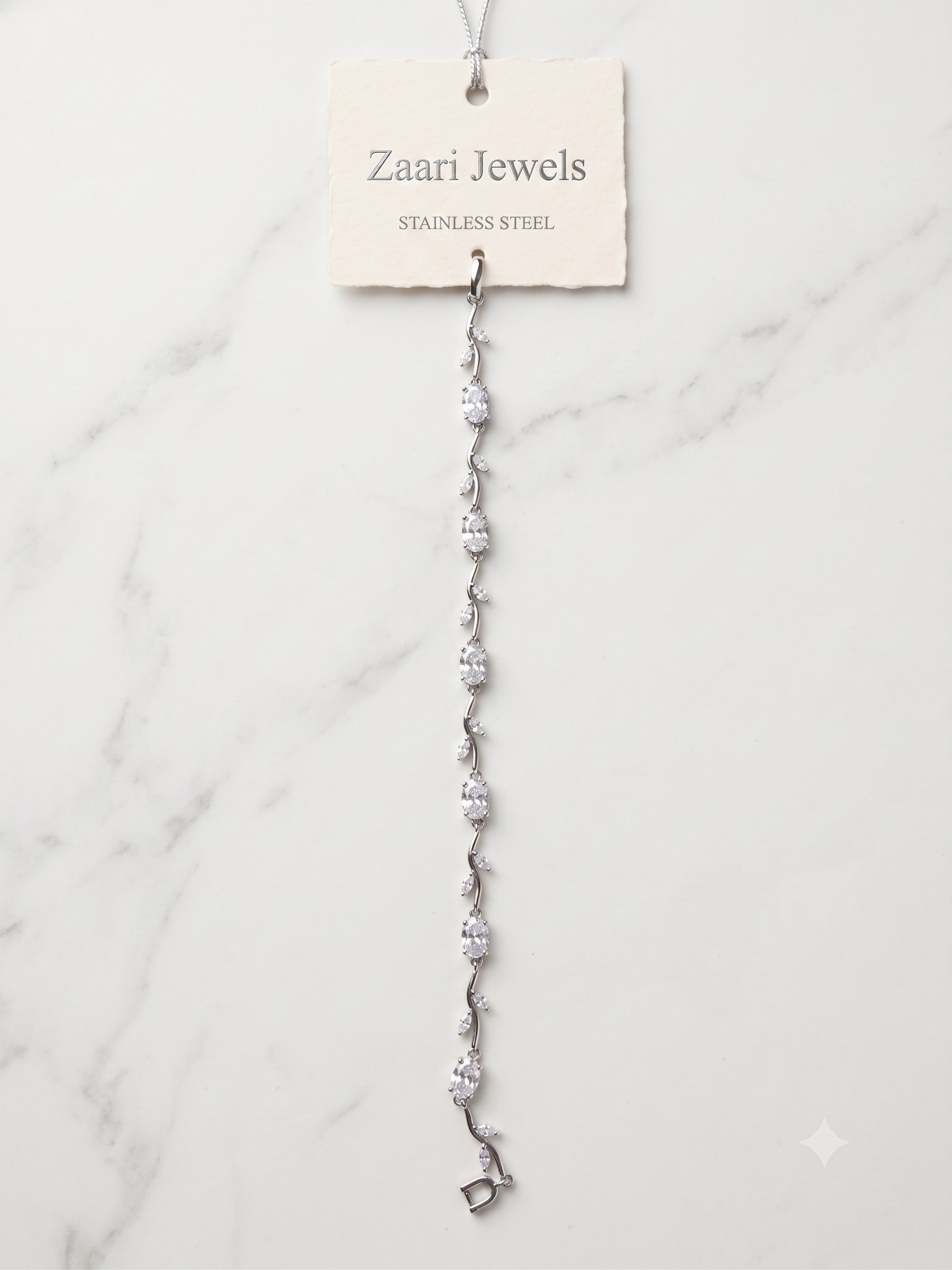 Zaari Jewels Floral Tulip Vine Bracelet