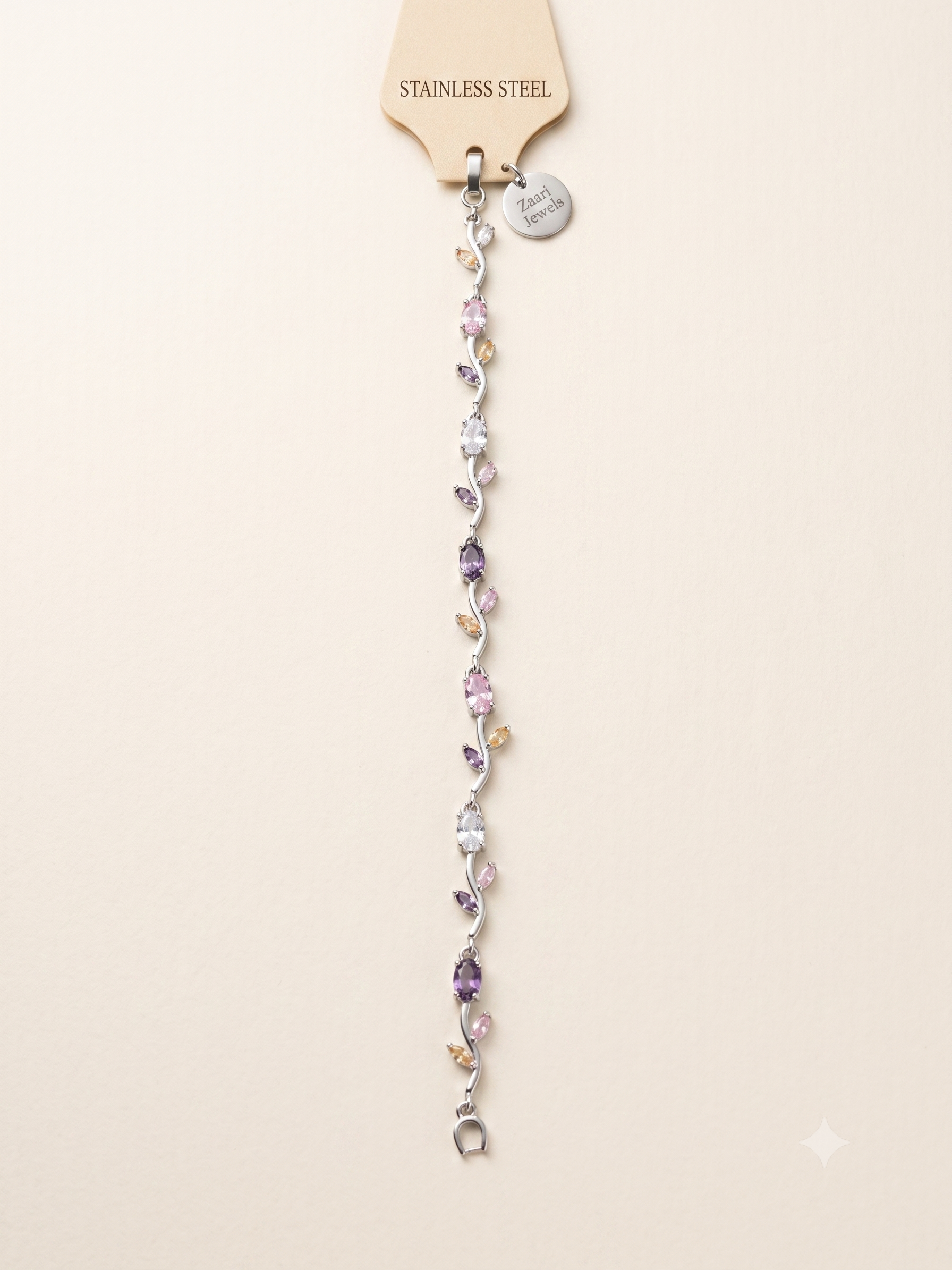 Zaari Jewels Floral Tulip Vine Bracelet
