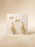 Zaari Jewels Gold-Toned Pave Crystal Teardrop Earrings