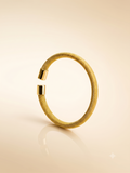 Elegant Gold-Toned Textured Open Cuff Bracelet