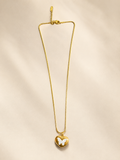 Elegant Gold-Toned White Butterfly Heart Necklace