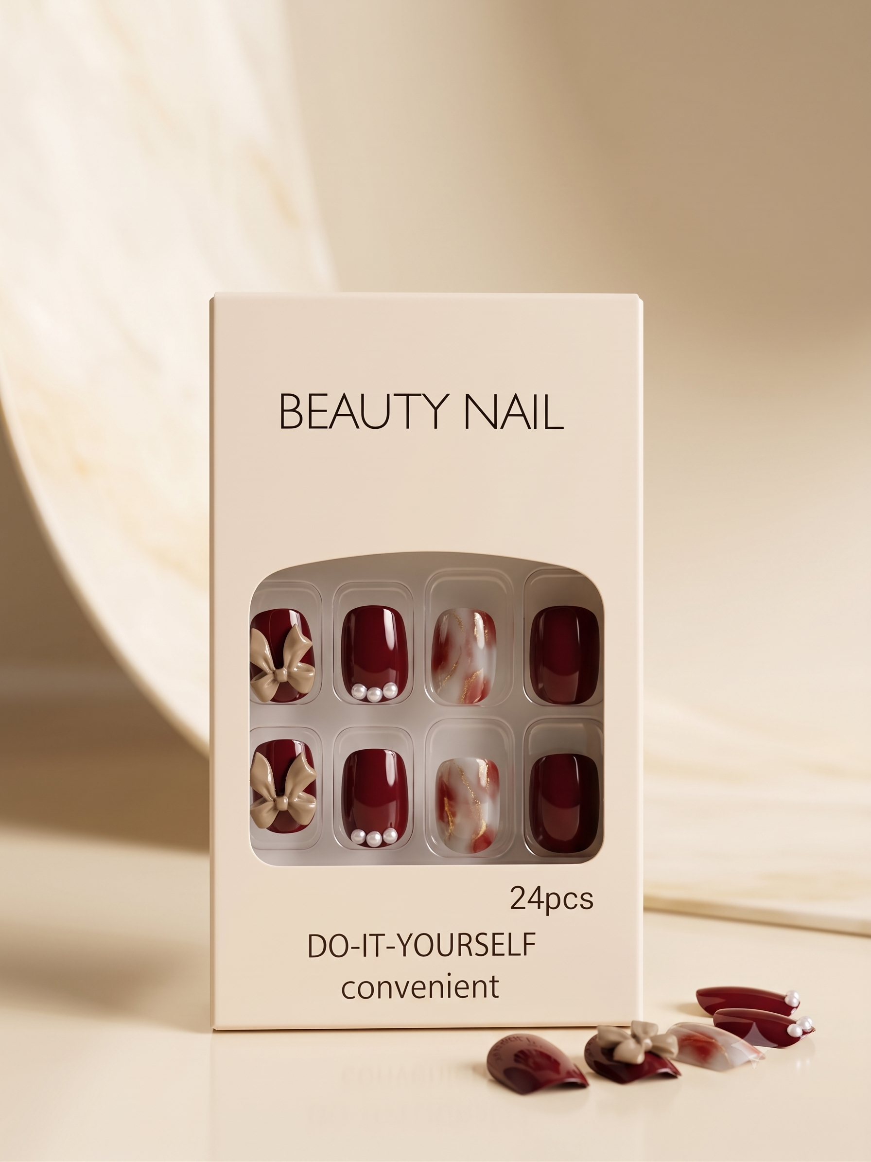 Elegant Tweed Press-On Nail Set