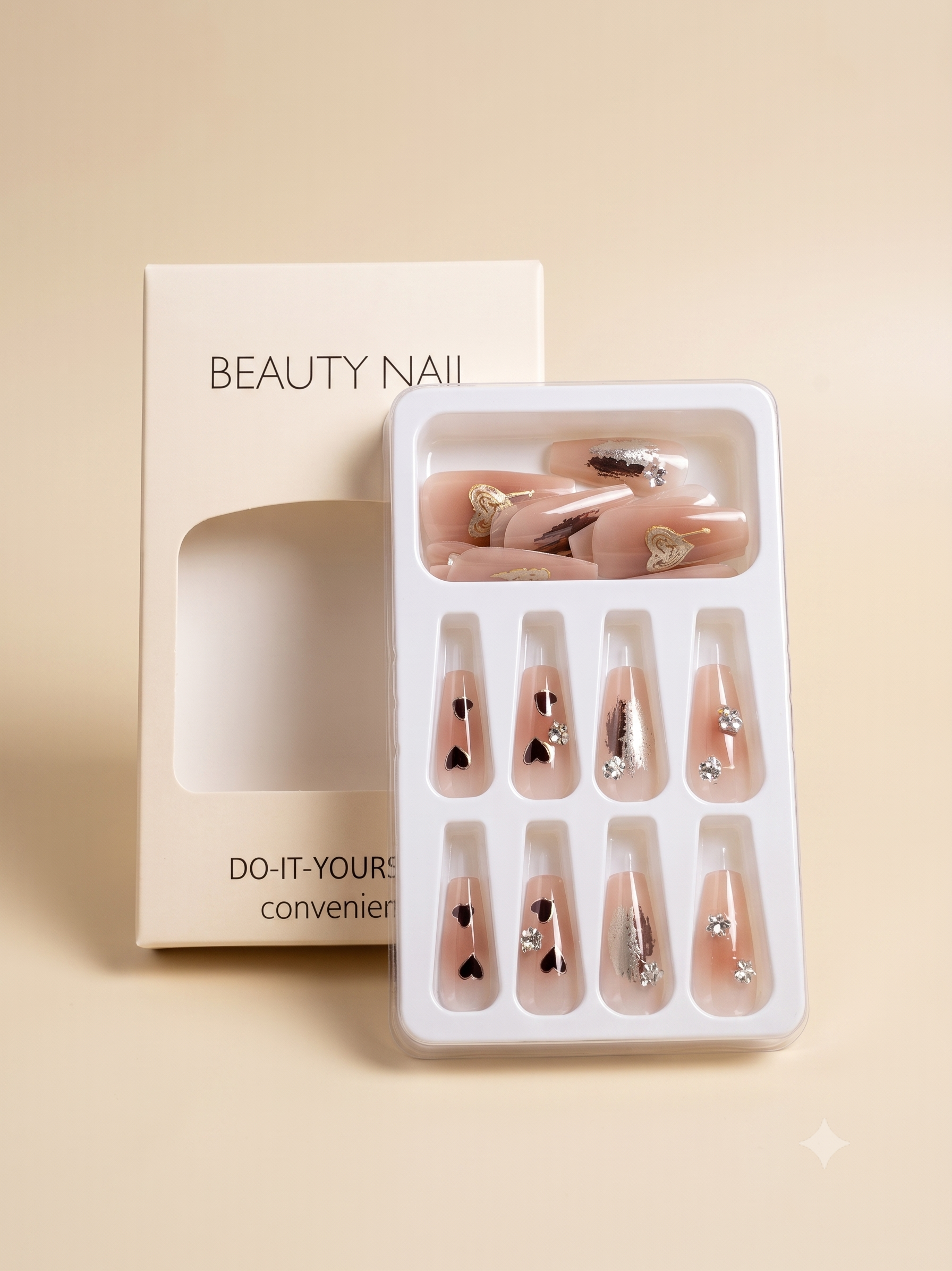 Elegant Tweed Press-On Nail Set