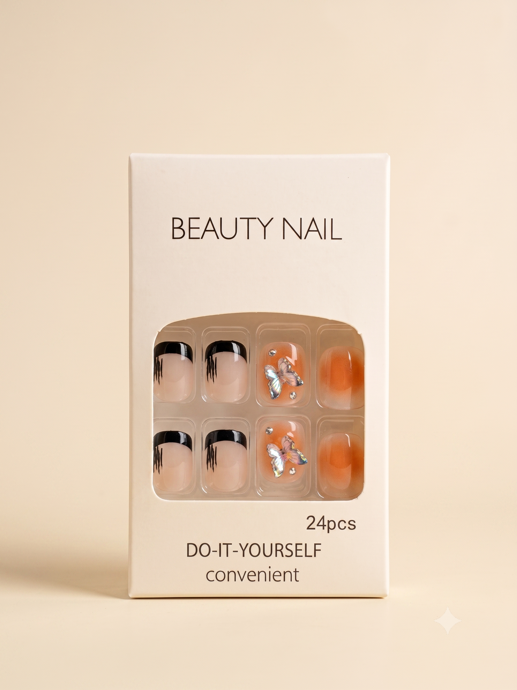 Elegant Tweed Press-On Nail Set