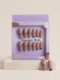 Romantic Myth Almond Nude & Black Polka Dot Press-On Nails