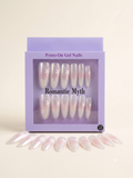 Romantic Myth Almond Nude & Black Polka Dot Press-On Nails