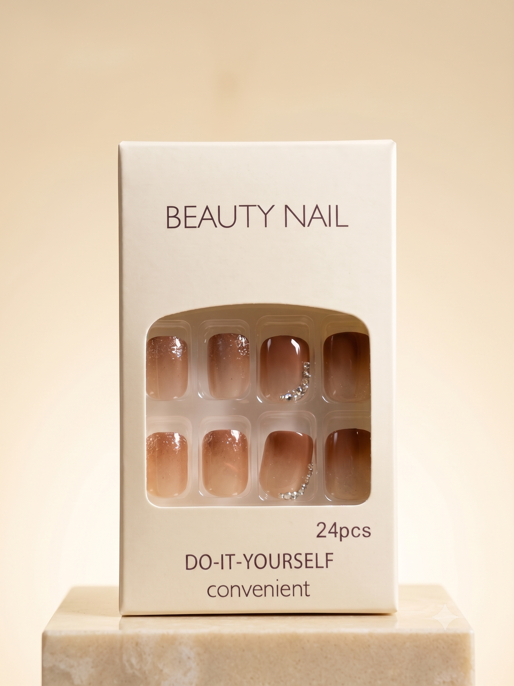 Elegant Tweed Press-On Nail Set