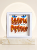 Romantic Myth Velvet Red Cat Eye Almond Press-On Nails