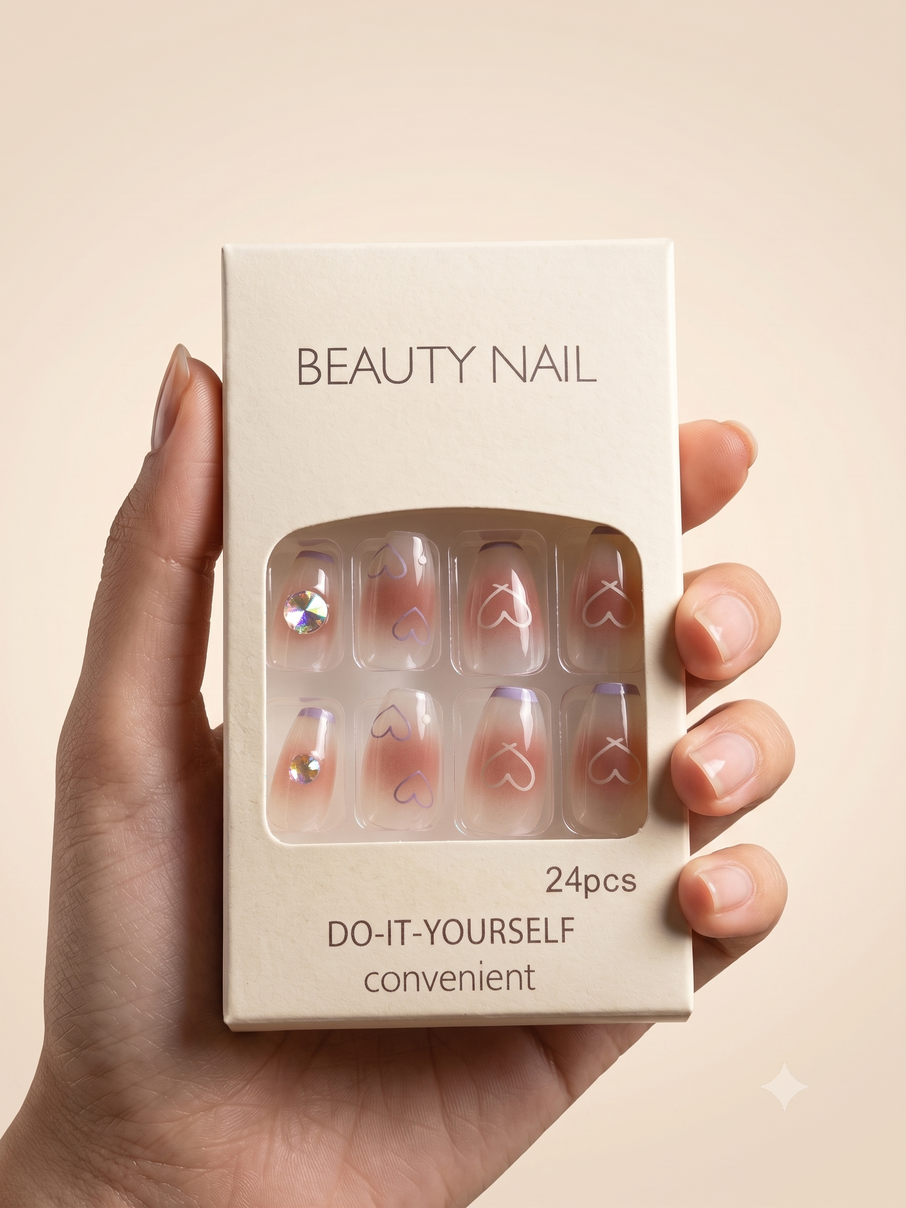 Elegant Tweed Press-On Nail Set