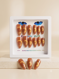 Romantic Myth Velvet Red Cat Eye Almond Press-On Nails