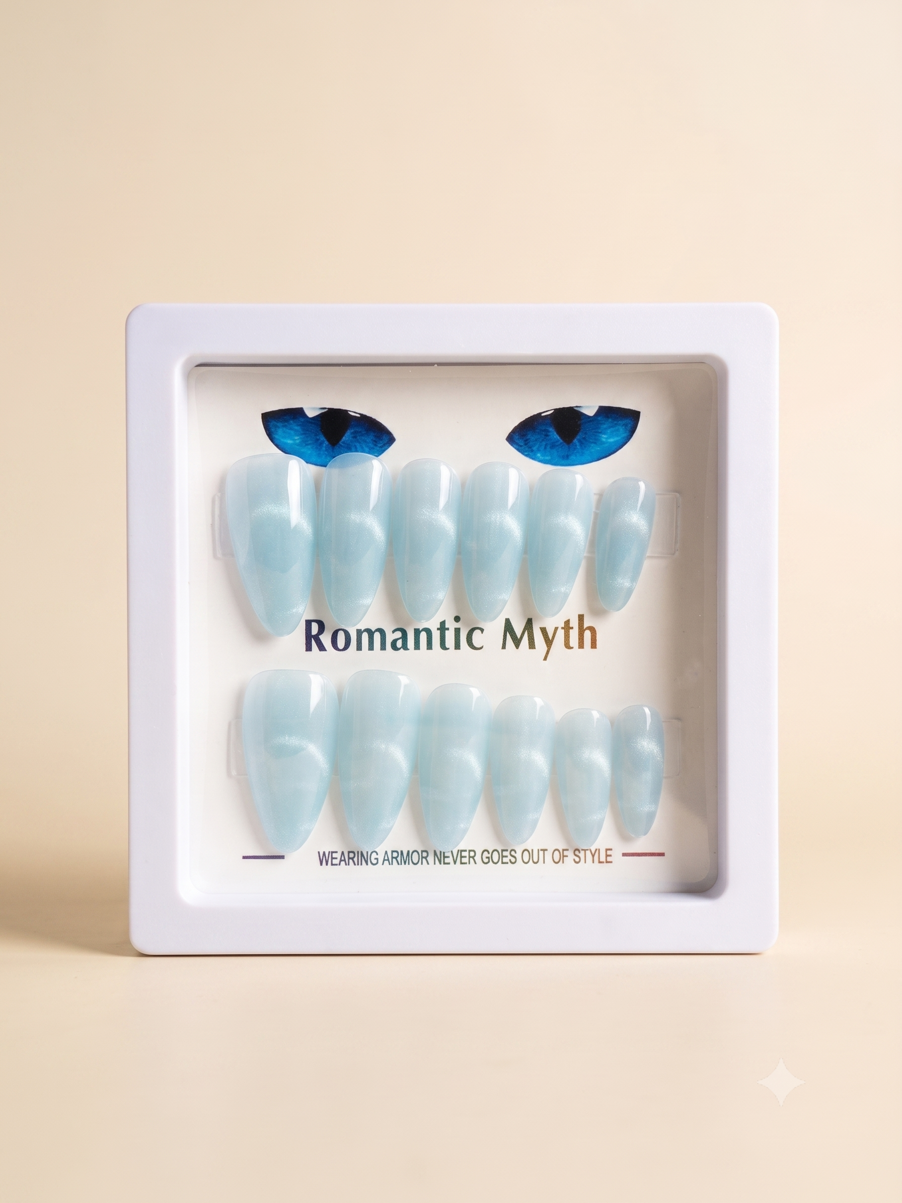 Romantic Myth Velvet Red Cat Eye Almond Press-On Nails