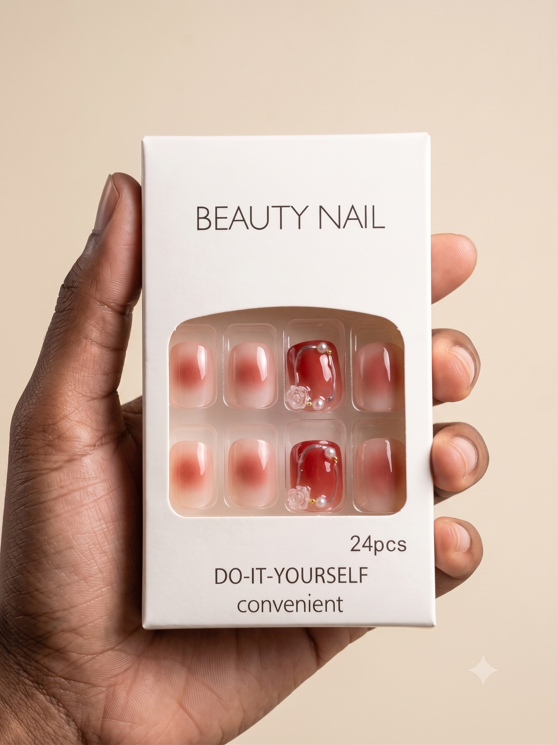 Elegant Tweed Press-On Nail Set