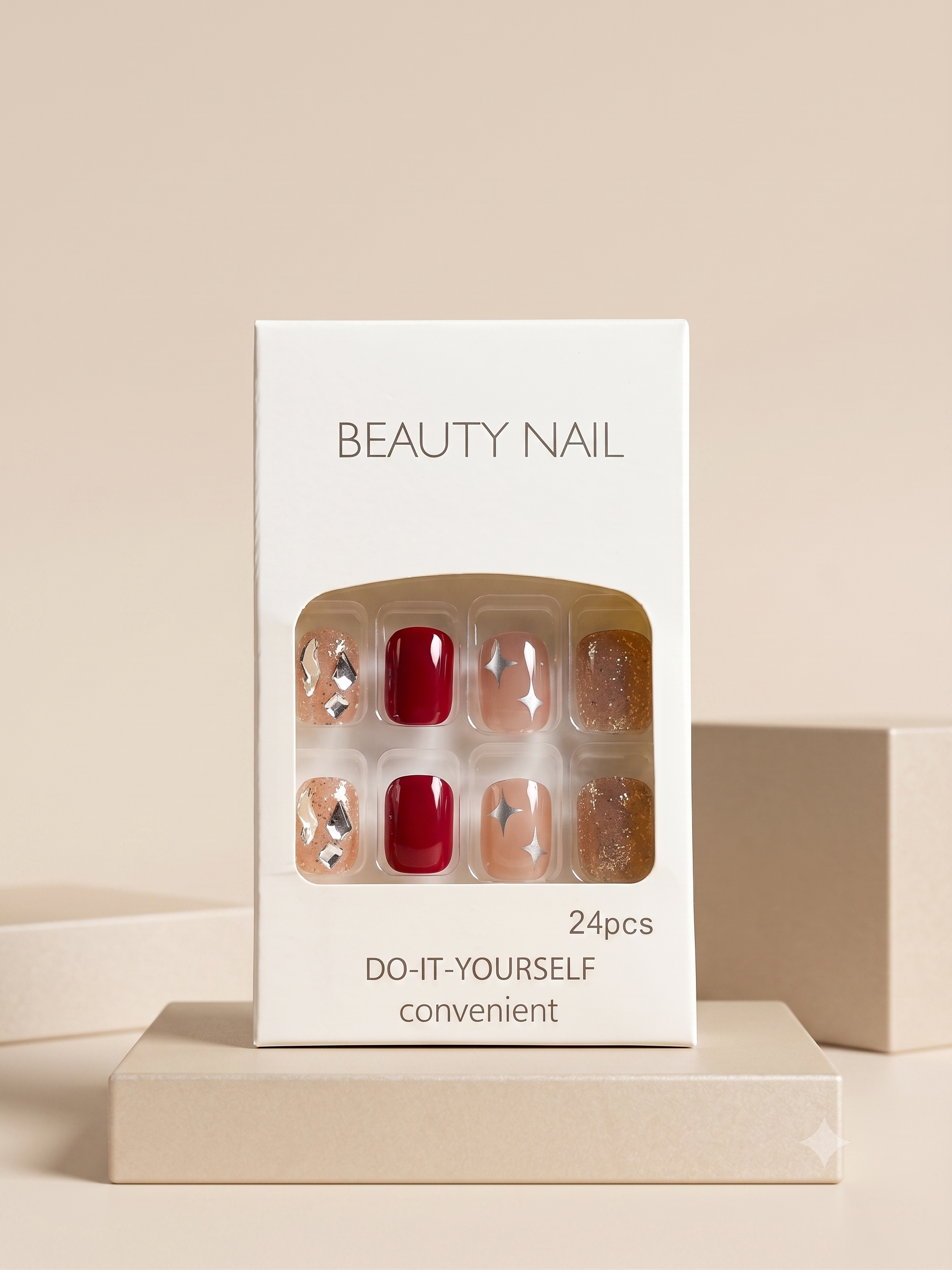 Elegant Tweed Press-On Nail Set