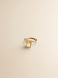 Elegant Gold-Toned Minimalist Butterfly Silhouette Ring