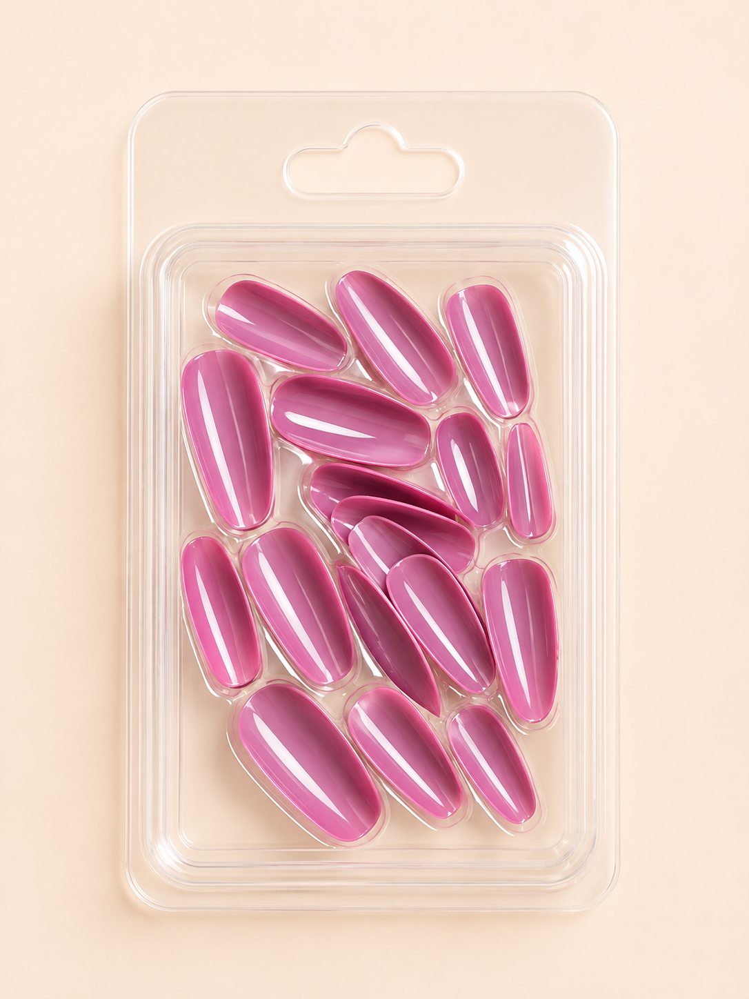 Premium Metallic Burgundy Coffin Press-On Nails