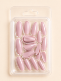 Premium Metallic Burgundy Coffin Press-On Nails