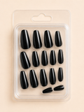 Premium Metallic Burgundy Coffin Press-On Nails